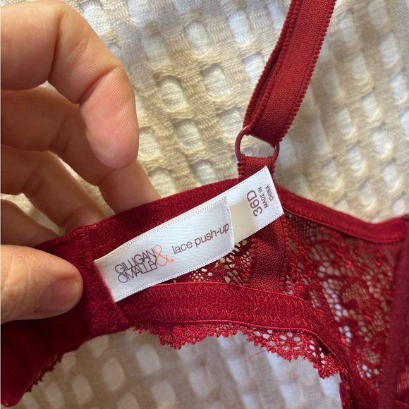 Gilligan & O'Malley Lace Wine Bra - Picture 2 of 3